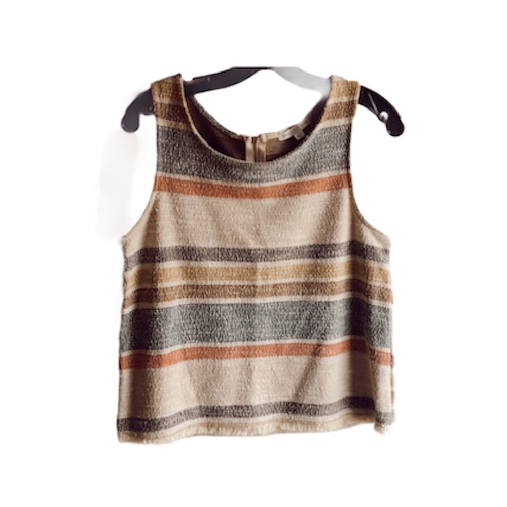 Green Envelope Boho Fringe Sleeveless Tank